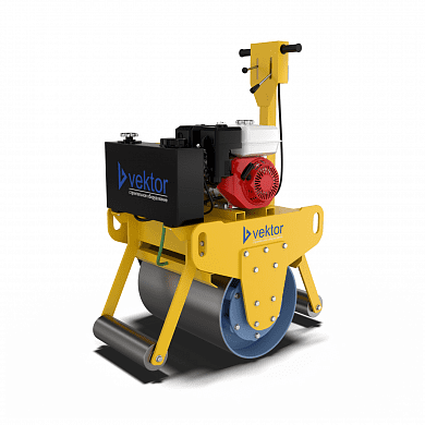 Ручной бензиновый виброкаток одновальцовый VEKTOR VR-600(Honda GX160)