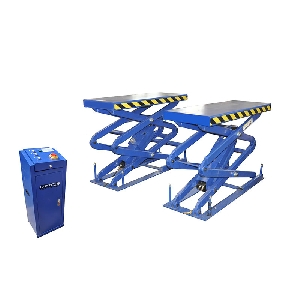 Подъемник ножничный KraftWell короткий г/п 3200 кг. заглубляемый KRW3.2U_blue