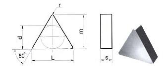 Пластина TNGN - 160408 Т5К10(YT5) трехгранная (01131) гладкая без отверстия