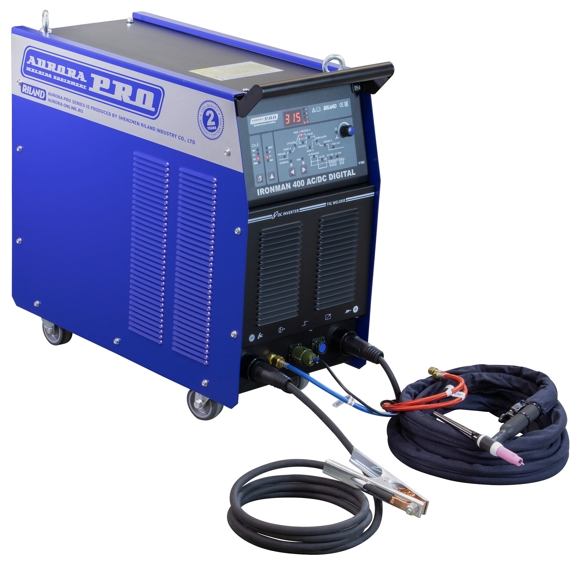 Индустриальный аппарат аргонодуговой сварки AuroraPRO IRONMAN 400 AC/DC DIGITAL (TIG+MMA)