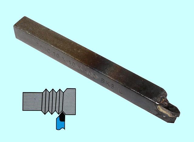 Резец Резьбовой 10х10х100 Т5К10 для наружной резьбы левый DIN 282-60