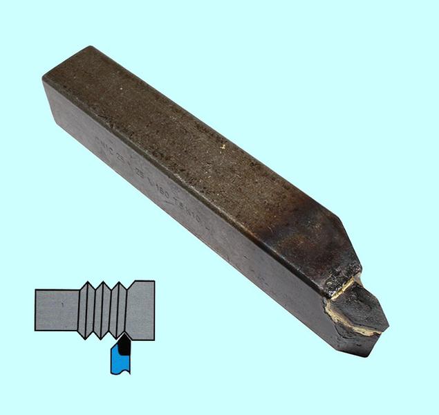 Резец Резьбовой 20х20х140 ВК8 для наружной резьбы левый DIN 282-60