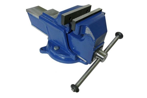 Тиски T-180CM слесарные ручные с наковальней (180*160), поворотные