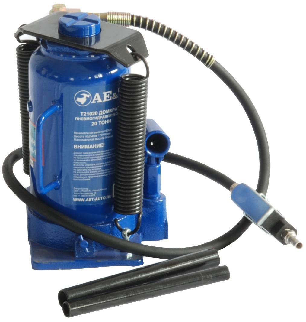 Домкрат пневмогидравлический бутылочный AE&T Т21020 20т