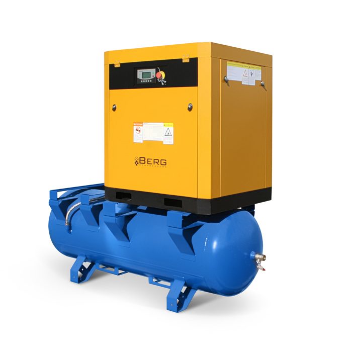 Винтовой компрессор BERG ВК-7.5Р-500 на ресивере