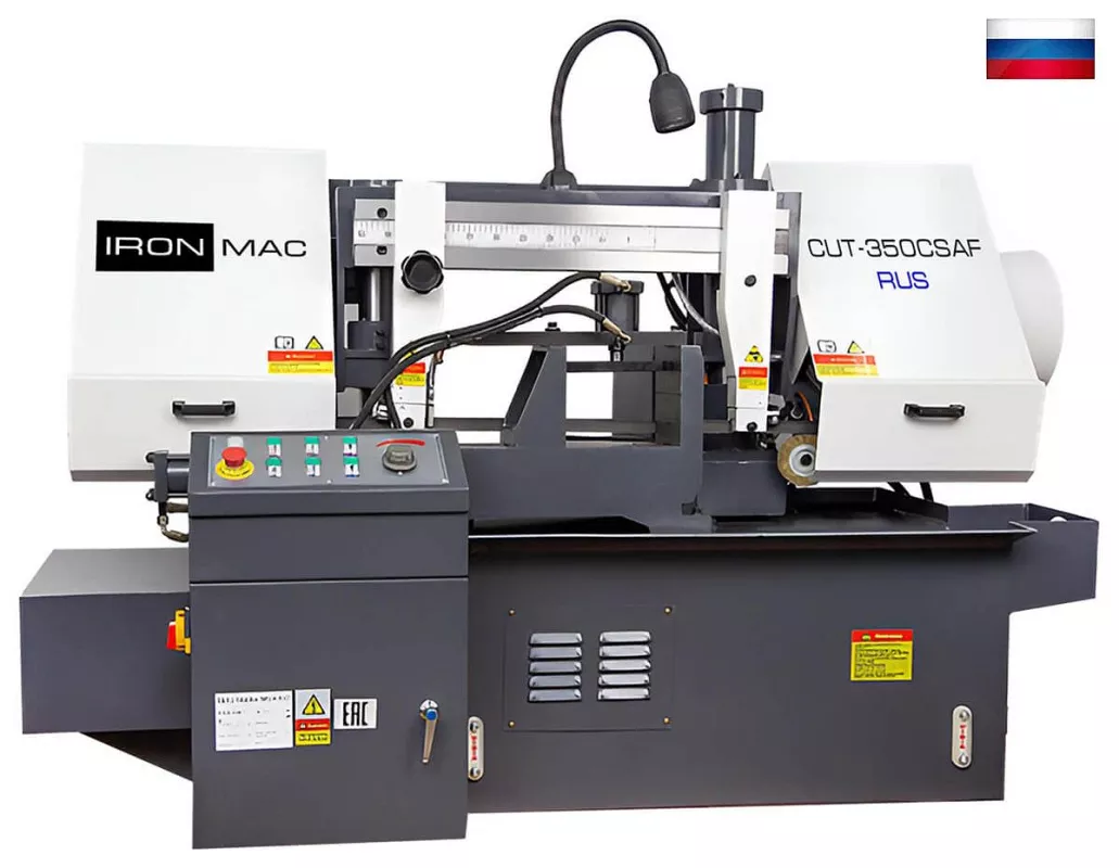 Полуавтоматический ленточнопильный станок IRONMAC CUT-350 CSAF RUS Полуавтоматический ленточнопильный станок IRONMAC CUT-350 CSAF RUS