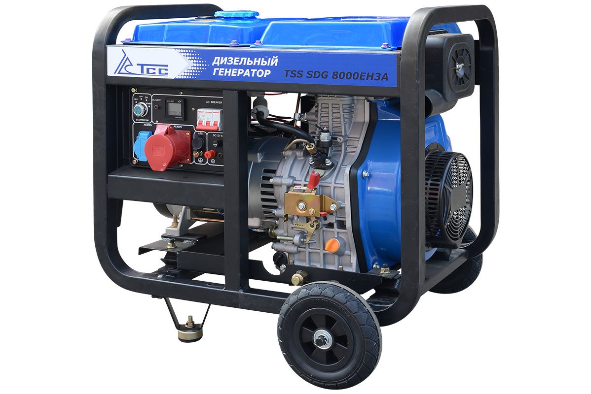 Портативный дизельный генератор ТСС SDG 8000EH3A