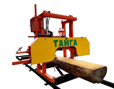 Ленточная пилорама Тайга Т-2М SUPER + Усиленный рельсовый путь