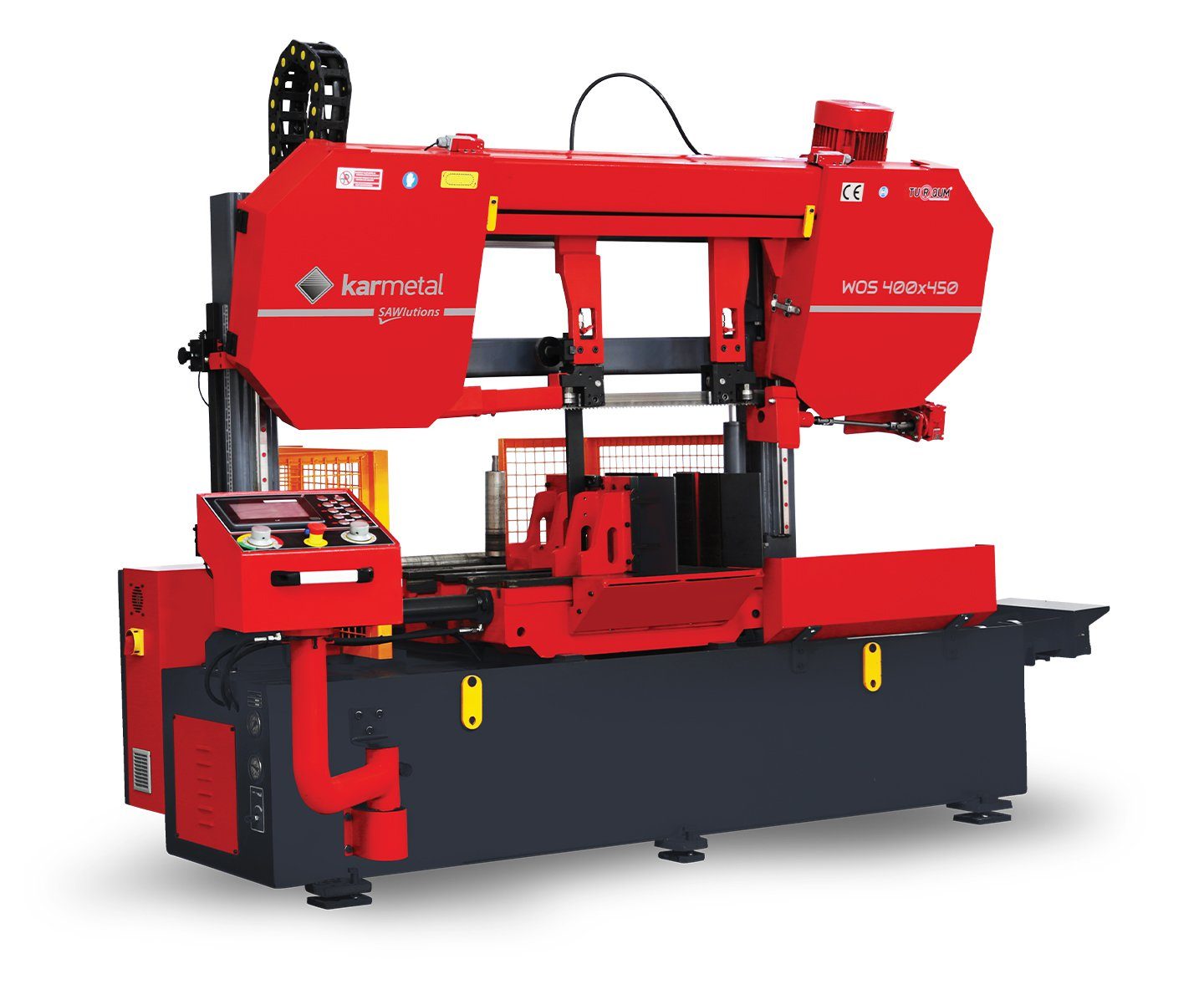 Автоматический двухколонный ленточнопильный станок KARMETAL WOS 400×450 (резка под прямым углом)