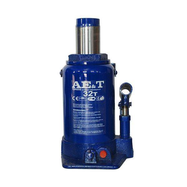 Домкрат бутылочный двуштоковый AE&T Т02032 32т