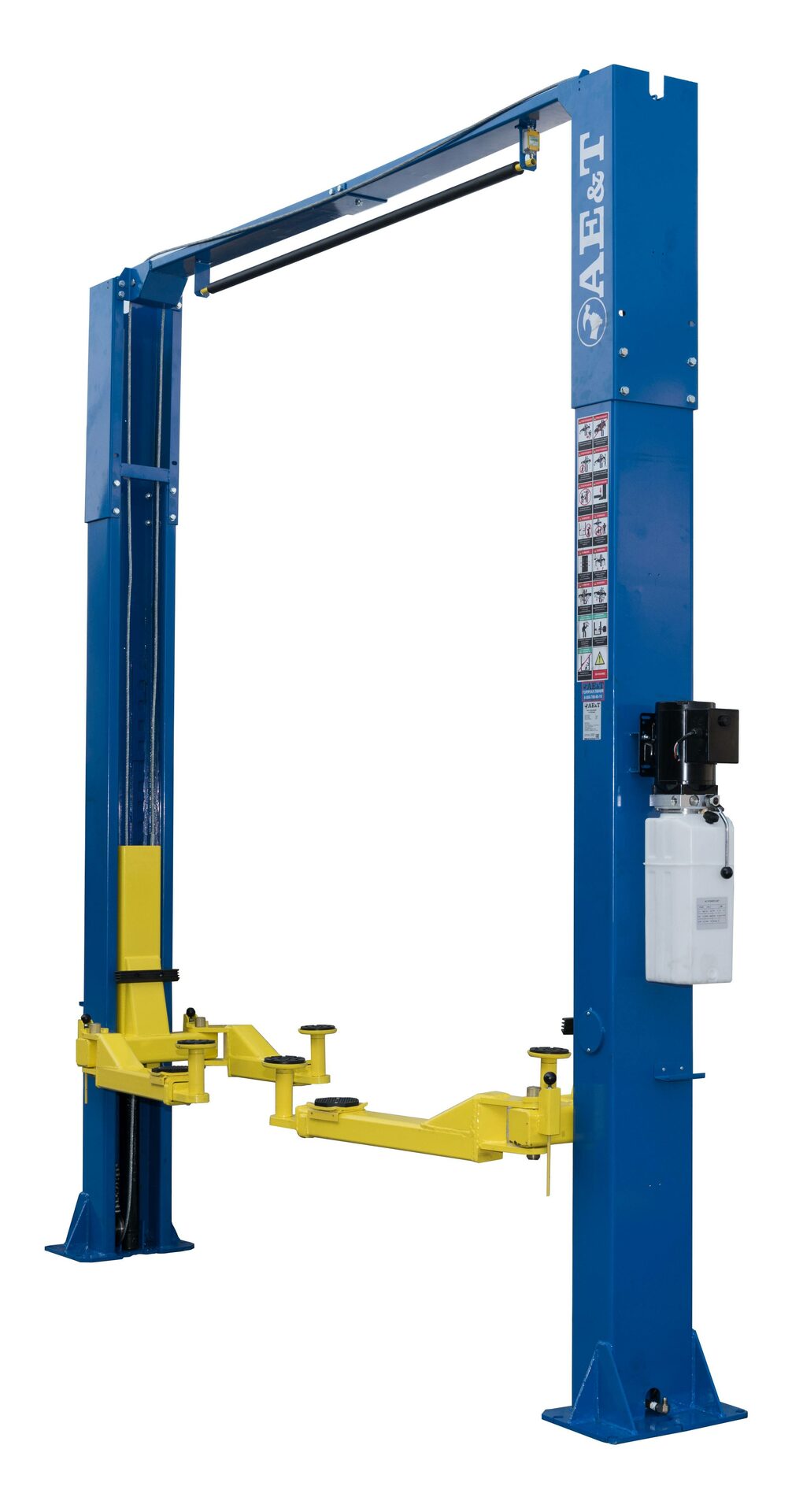 Подъемник двухстоечный AE&T S4B-2, 4т, с верхней синхронизацией, 380В
