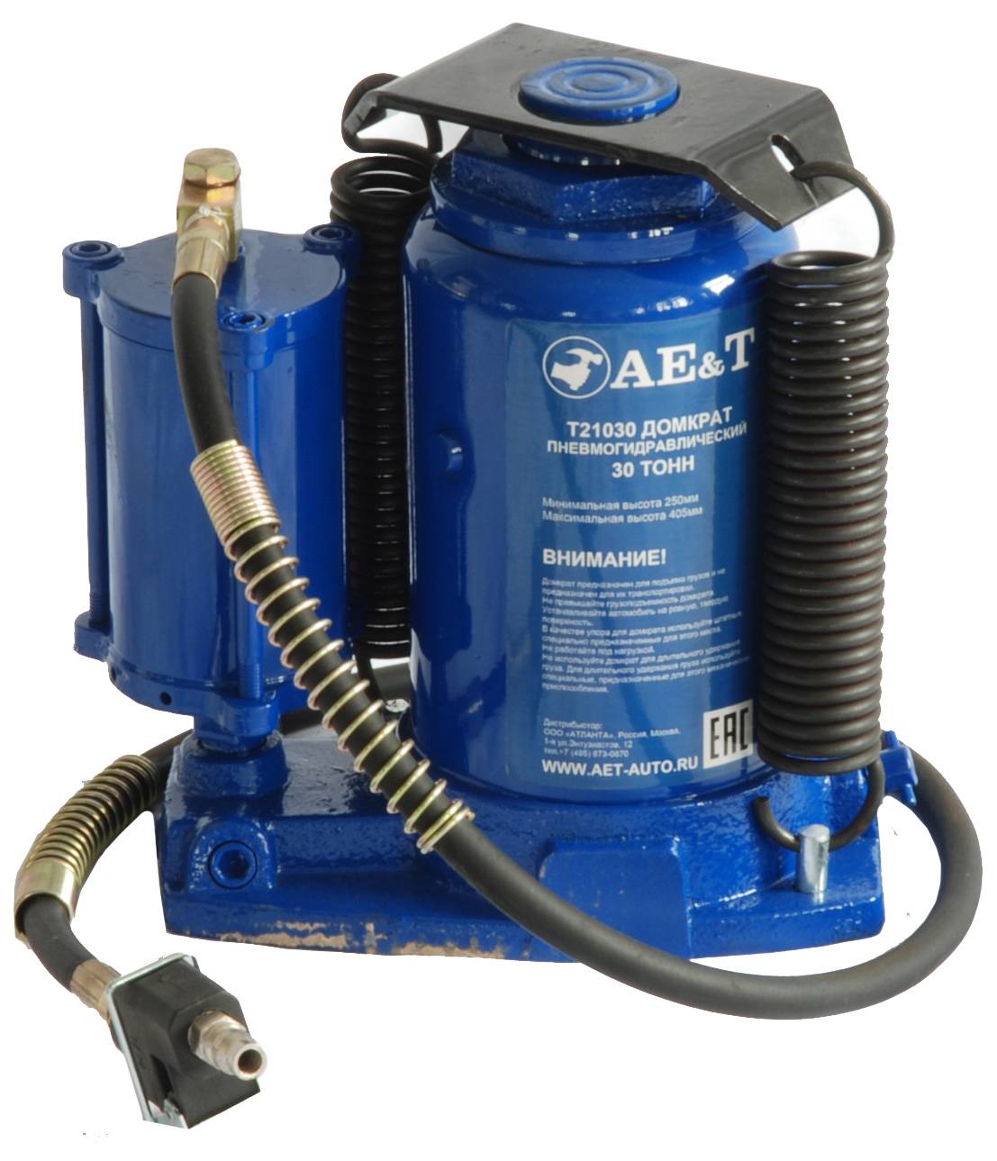 Домкрат пневмогидравлический бутылочный AE&T Т21030 30т