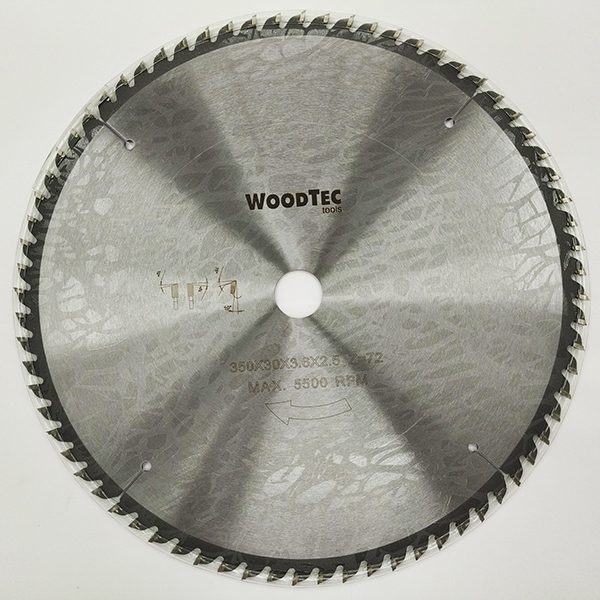 Пила дисковая Ø350 х 50 х 3,6/2,5 Z72 WZ WoodTec