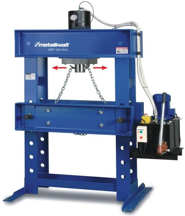 Пресс гидравлический с подвижным поршнем WPP 100 МBK D1500 Metallkraft 4012101