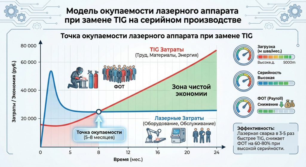 Модель окупаемости лазерного аппарата