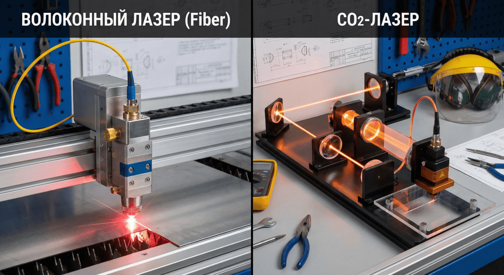 Co2 лазер и волоконный Co2 лазер и волоконный