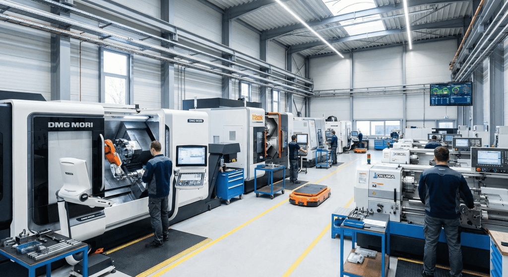 Современное токарное производство — сочетание универсальных станков и обрабатывающих центров с ЧПУ