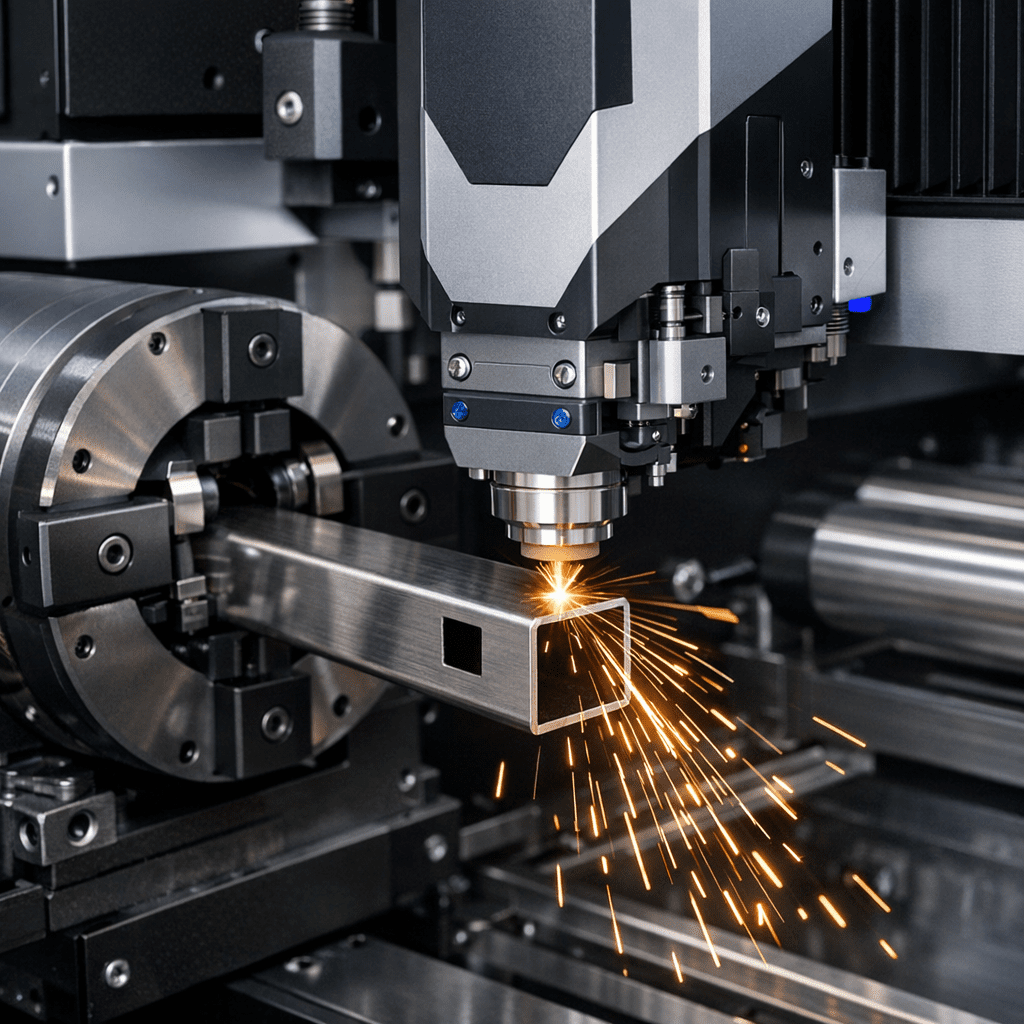 Современный лазерный труборез с ЧПУ Современный лазерный труборез с ЧПУ