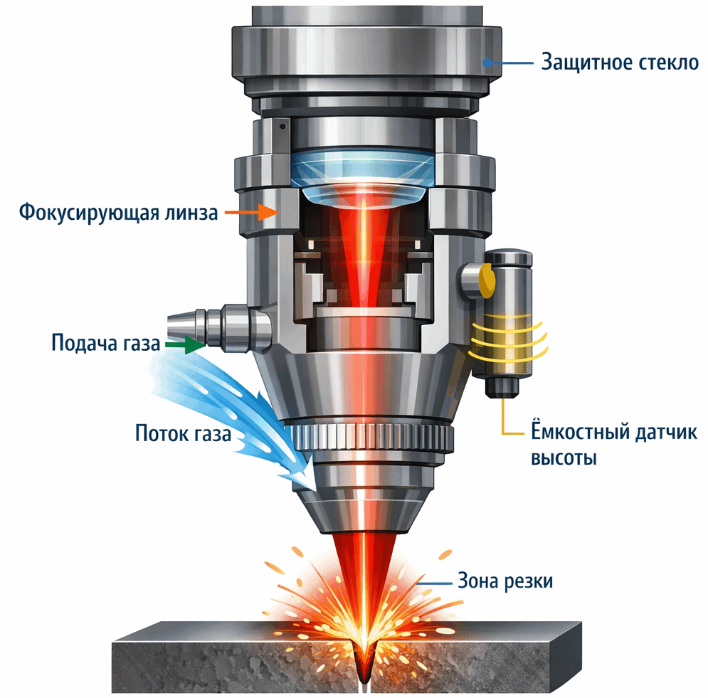 принцип работы лазерной головки