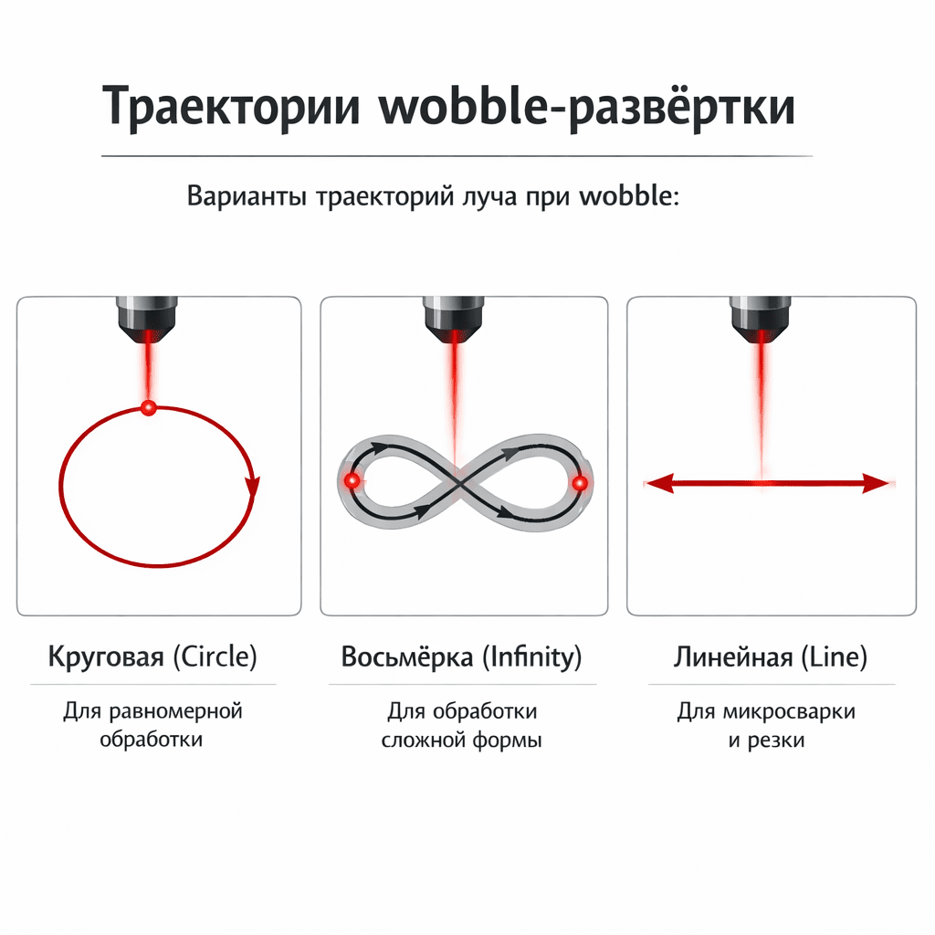 Три варианта траекторий луча