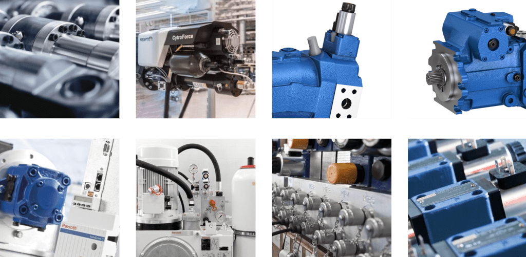 Крупный план узлов станков гидравлика