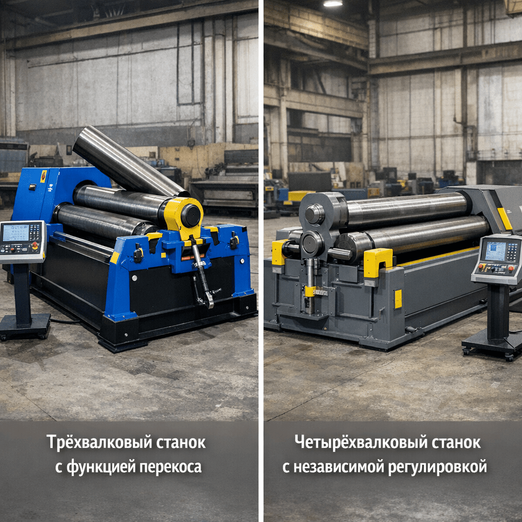 Трёхвалковый и четырёхвалковый станки Трёхвалковый и четырёхвалковый станки