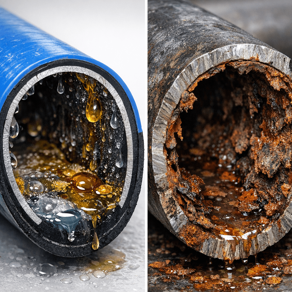 Так выглядит магистраль изнутри после нескольких лет эксплуатации без системы подготовки воздуха.png Так выглядит магистраль изнутри после нескольких лет эксплуатации без системы подготовки воздуха.png