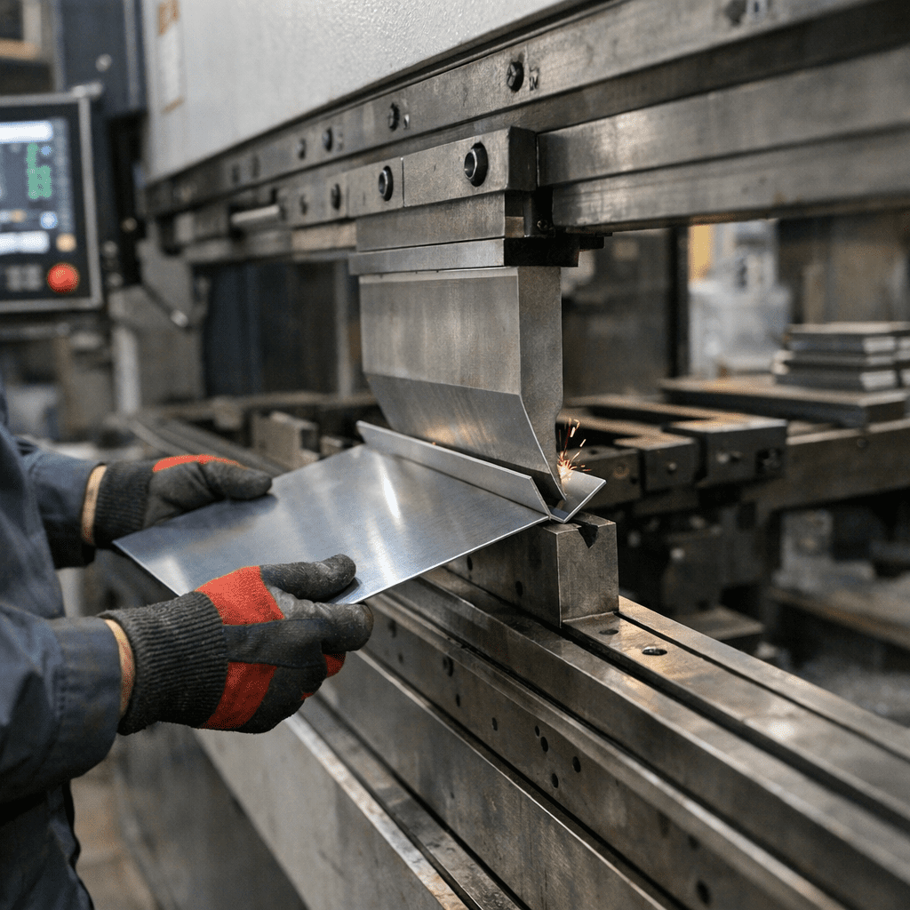 Гибка металла на листогибочном прессе