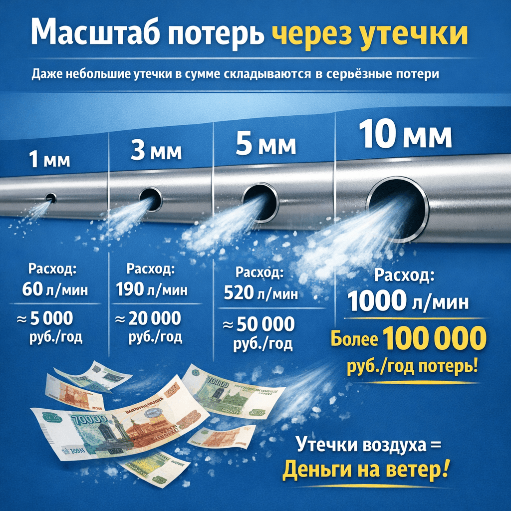 Даже небольшие утечки в сумме складываются в серьёзные потери