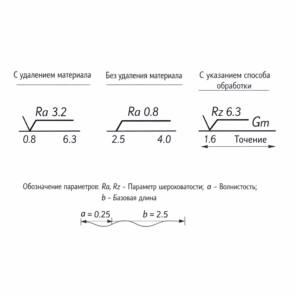 Шероховатость поверхности Ra и Rz: таблица классов 1–14, перевод Rz↔Ra ...