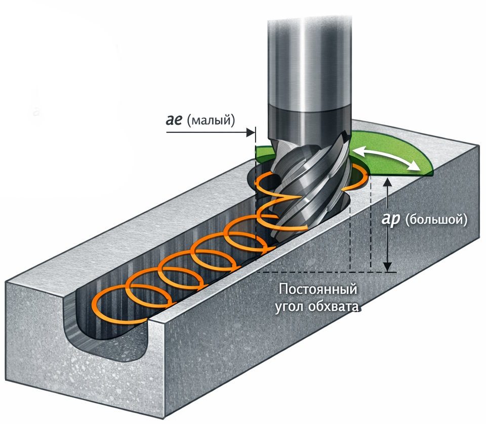 рохоидальная траектория обработки