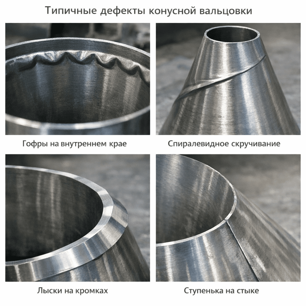 Типичные дефекты конусной вальцовки Типичные дефекты конусной вальцовки